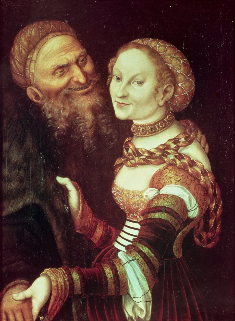 Zakochany starzec autorstwa Lucas the Elder Cranach