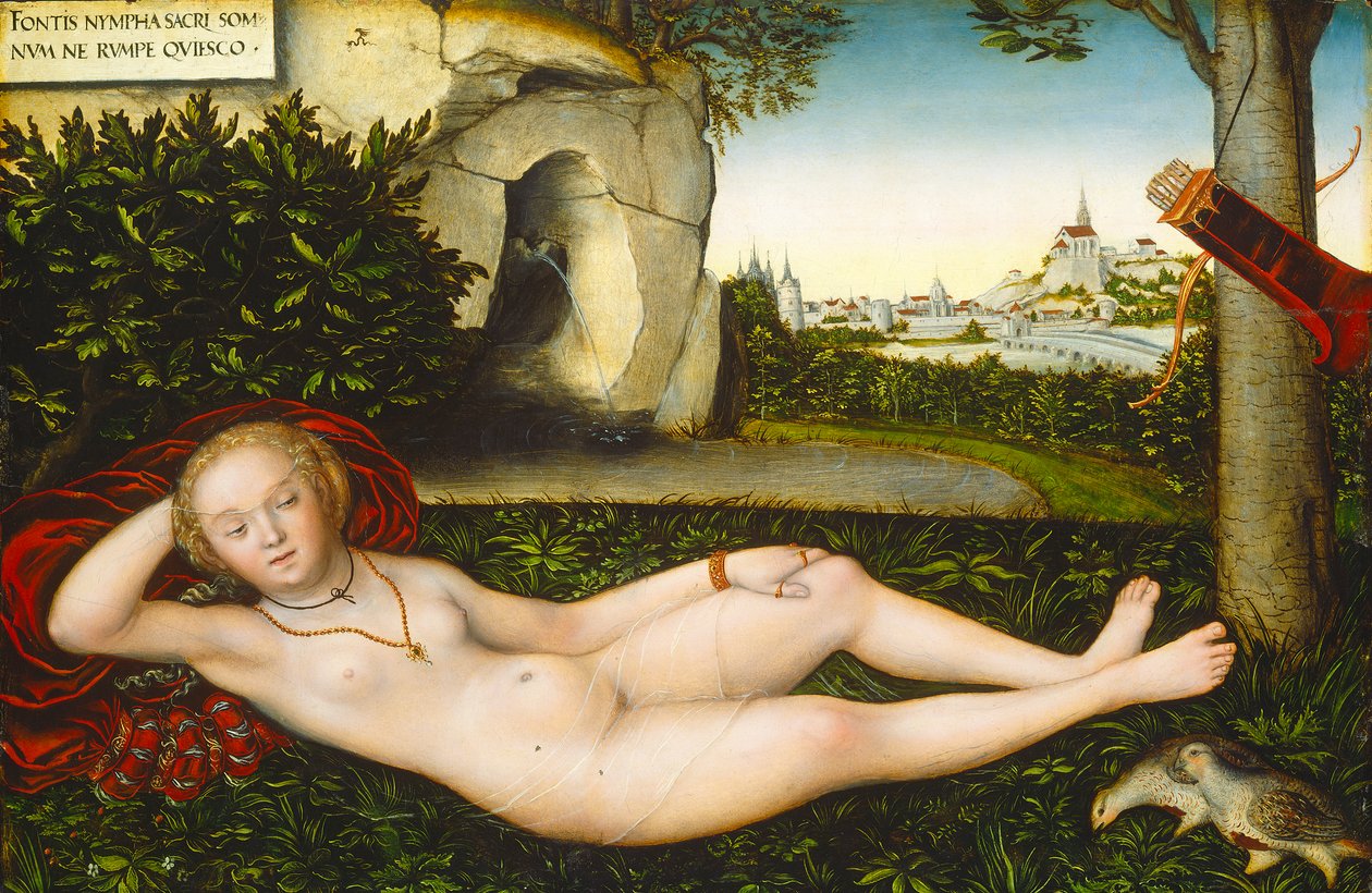 Nimfa wiosny, po 1537 (olej na desce) autorstwa Lucas the Elder Cranach