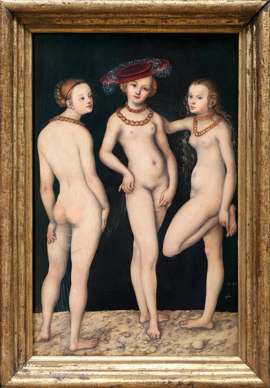 Trzy Gracje autorstwa Lucas the Elder Cranach