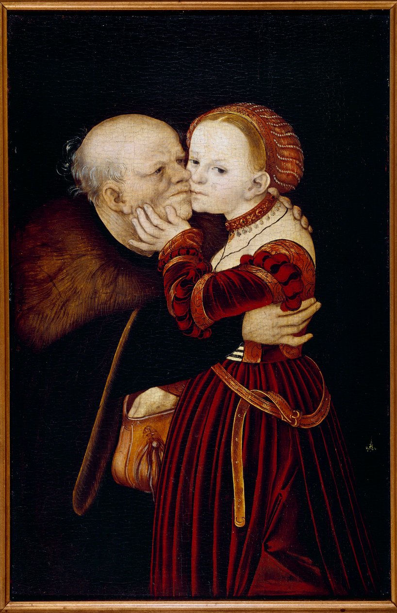 Stary głupiec. Obraz Lucasa Cranacha (1472-1553) (Ec. All.) XVI wiek. Praga, Galeria Narodowa - Stary głupiec. Obraz Lucasa Cranacha (1472-1553) (szkoła niemiecka). 16 wiek. Galeria Narodowa, Praga autorstwa Lucas the Elder Cranach
