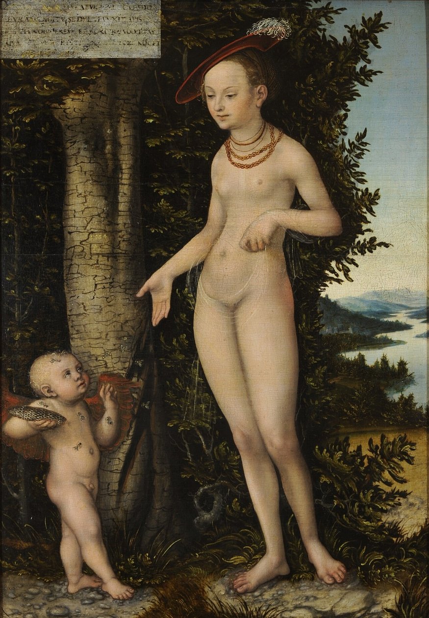Wenus z Kupidynem, złodziejem miodu autorstwa Lucas the Elder Cranach