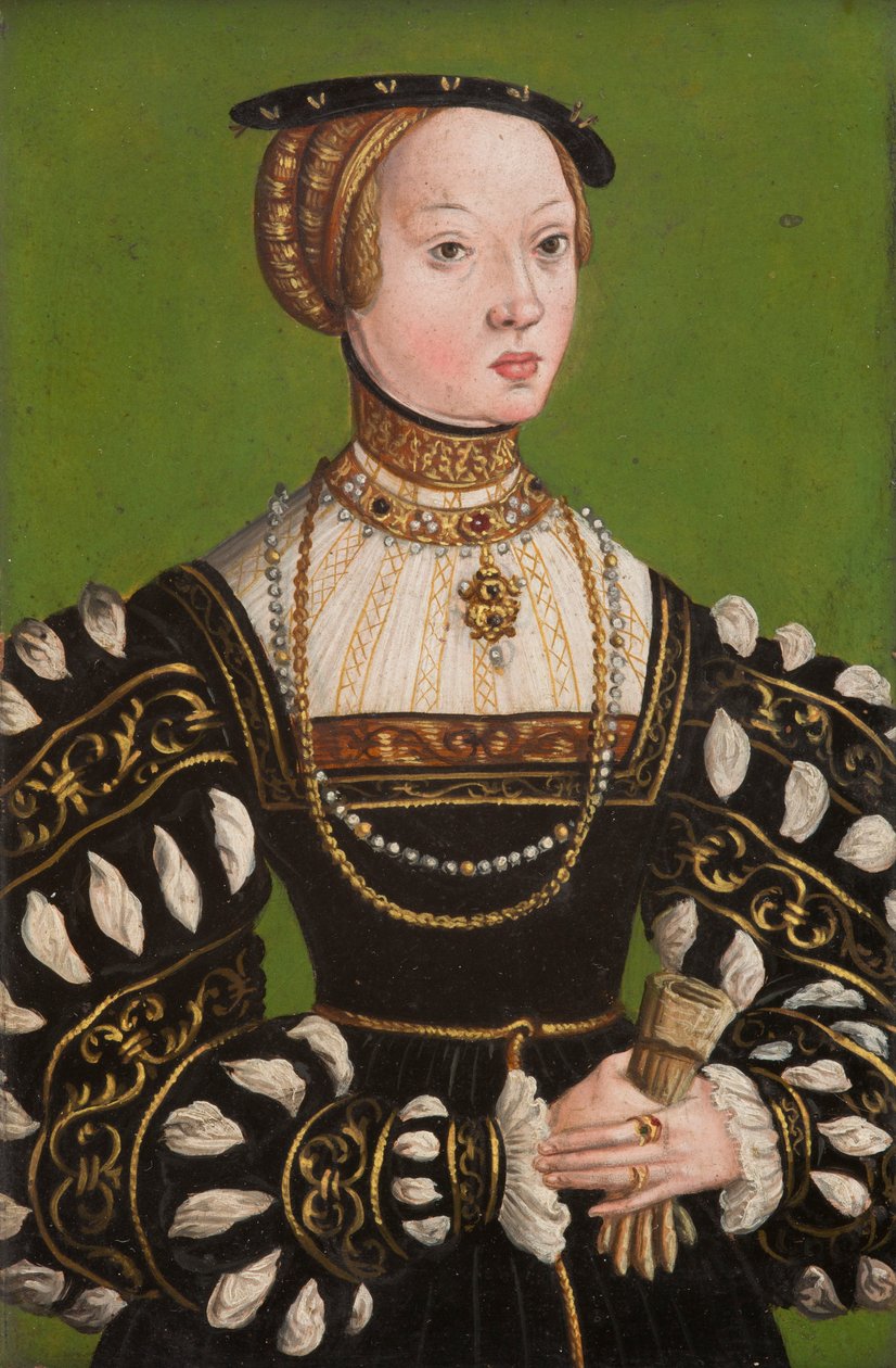 Elżbieta Austriacka (1526–1545), ok. 1551 r. (olej na miedzi) autorstwa Lucas the Younger (school of) Cranach