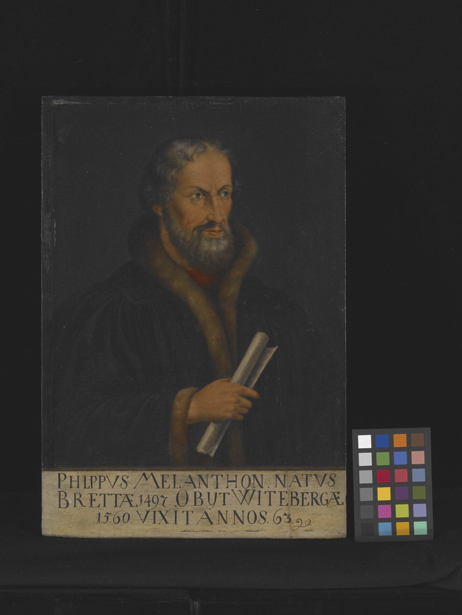 Portret Filipa Melanchtona (olej na drewnie) autorstwa Lucas the Younger Cranach