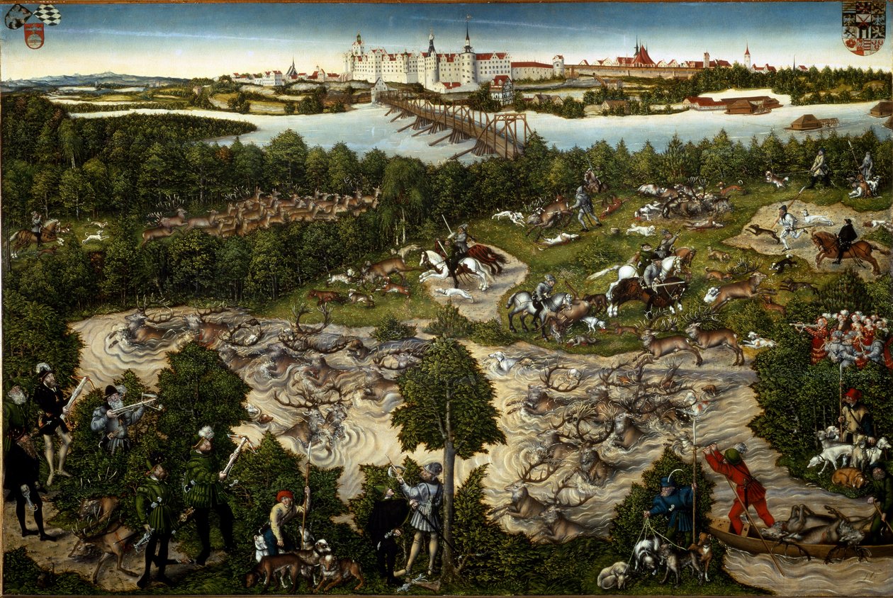 Polowanie na kawalera elektora Johna Fredericka autorstwa Lucas the Younger Cranach