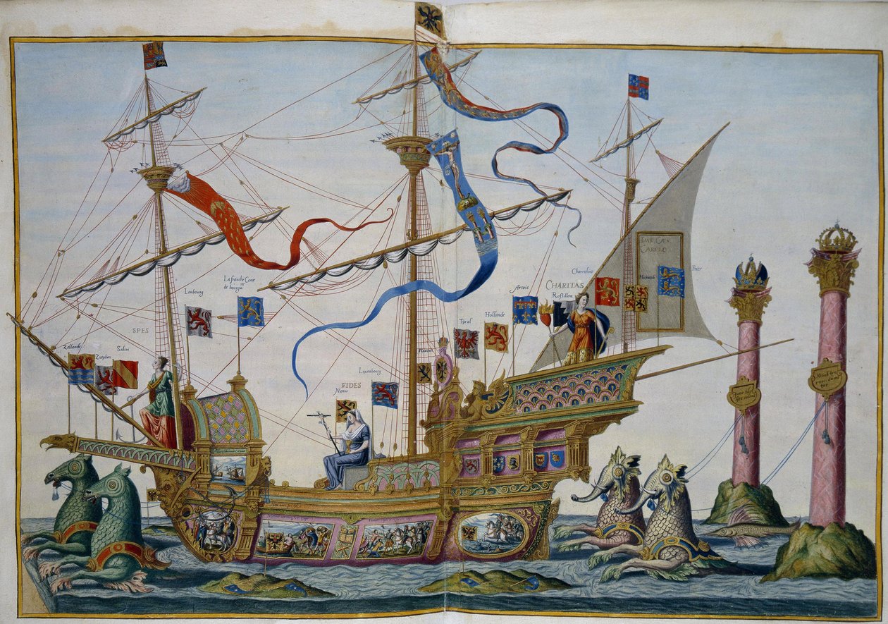Procesja pogrzebowa w Brukseli z okazji śmierci cesarza Karola V. Arkusz 5 par Doetecum, Lucas, van (ok. 1530-ok. 1584) autorstwa Lucas van Doetechum