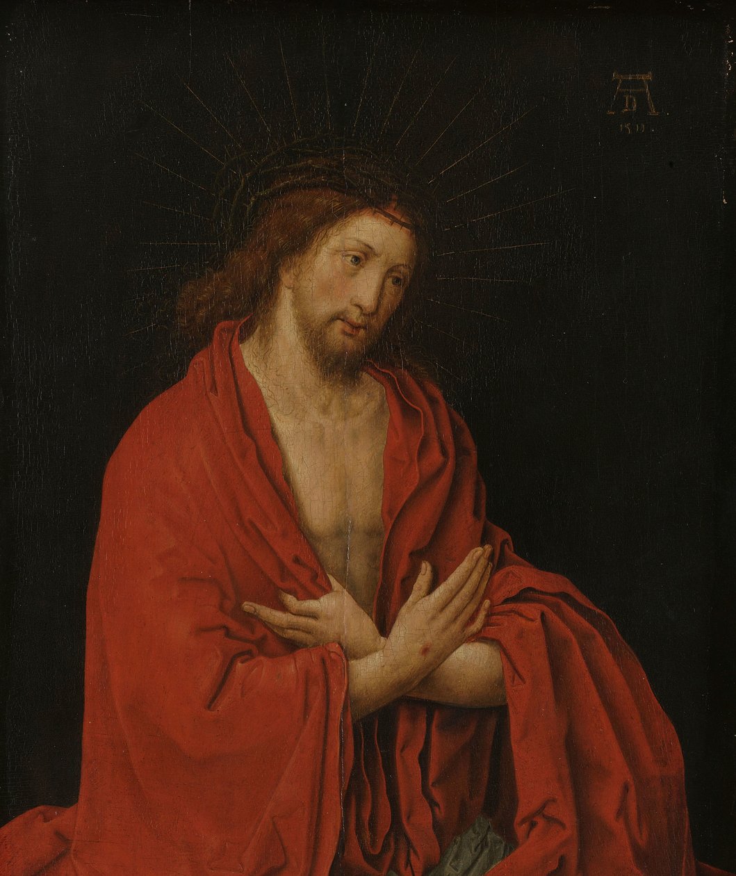 Chrystus w koronie cierniowej autorstwa Lucas van Leyden (copy after)
