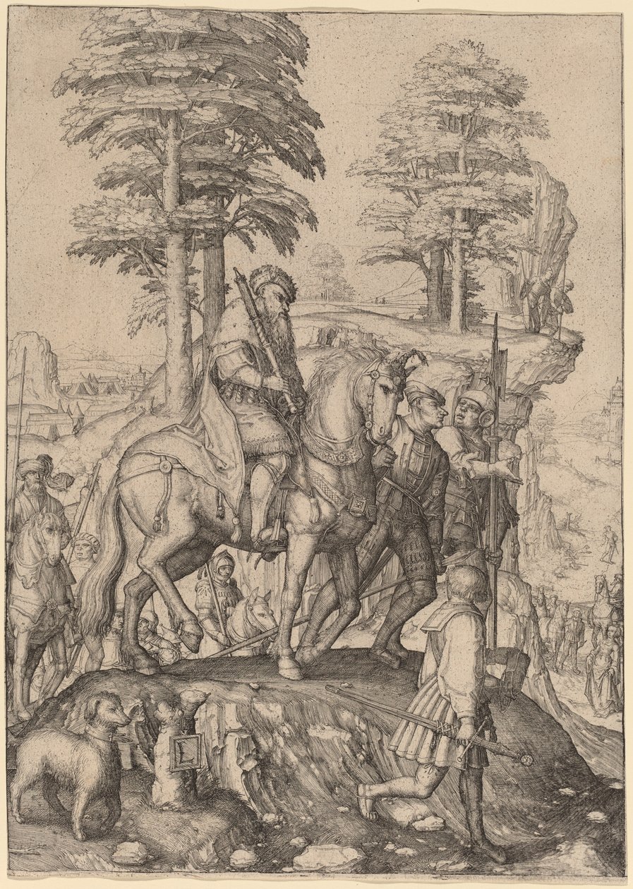 Abigail i David autorstwa Lucas van Leyden