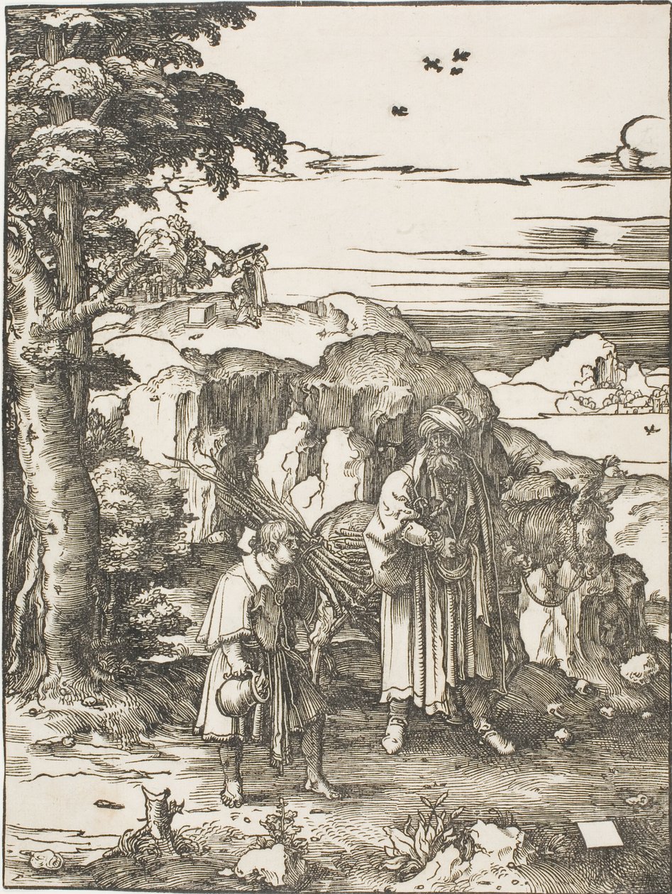 Abraham i Izaak autorstwa Lucas van Leyden