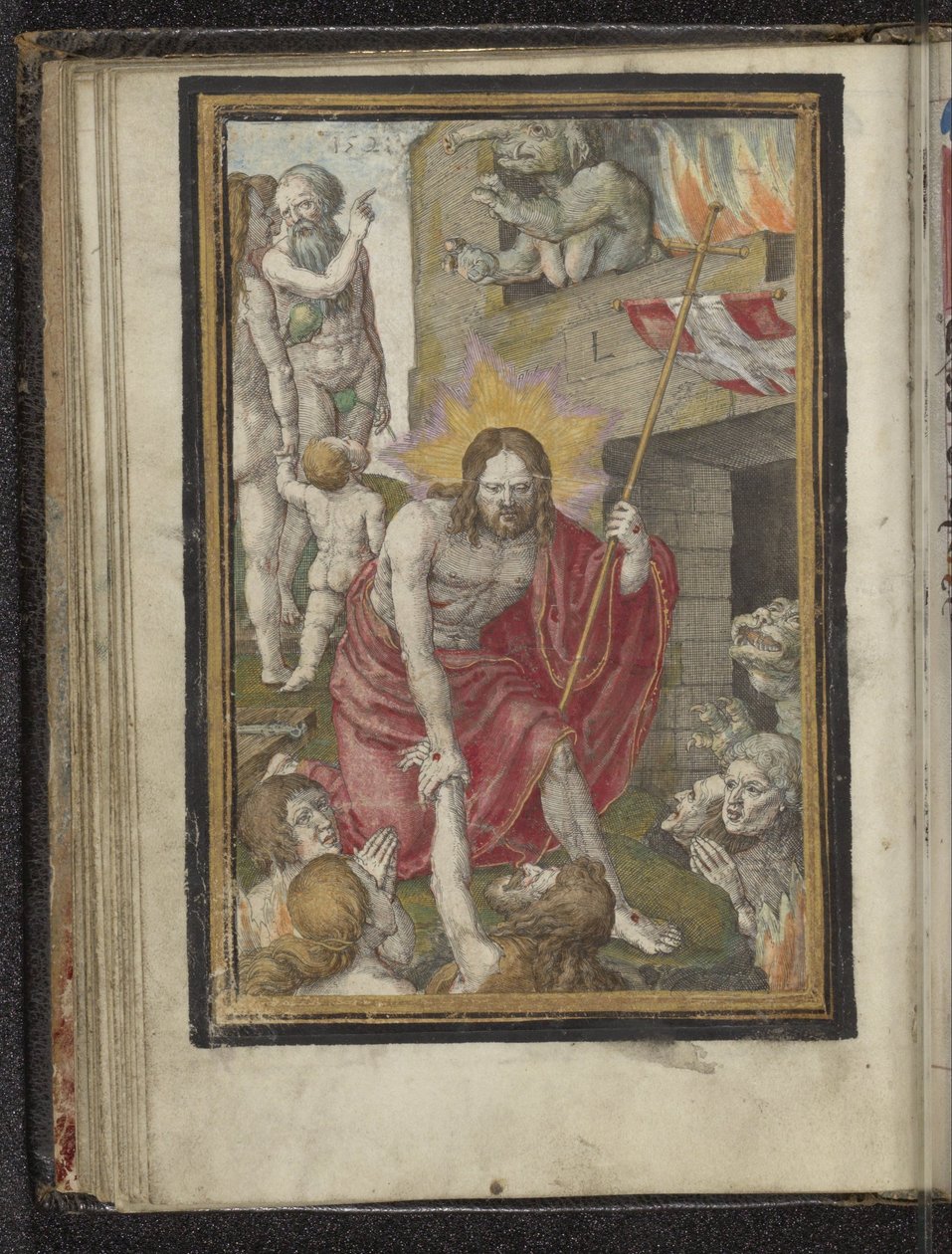 Zejście do Limbo Męka Chrystusa (tytuł serii) autorstwa Lucas van Leyden
