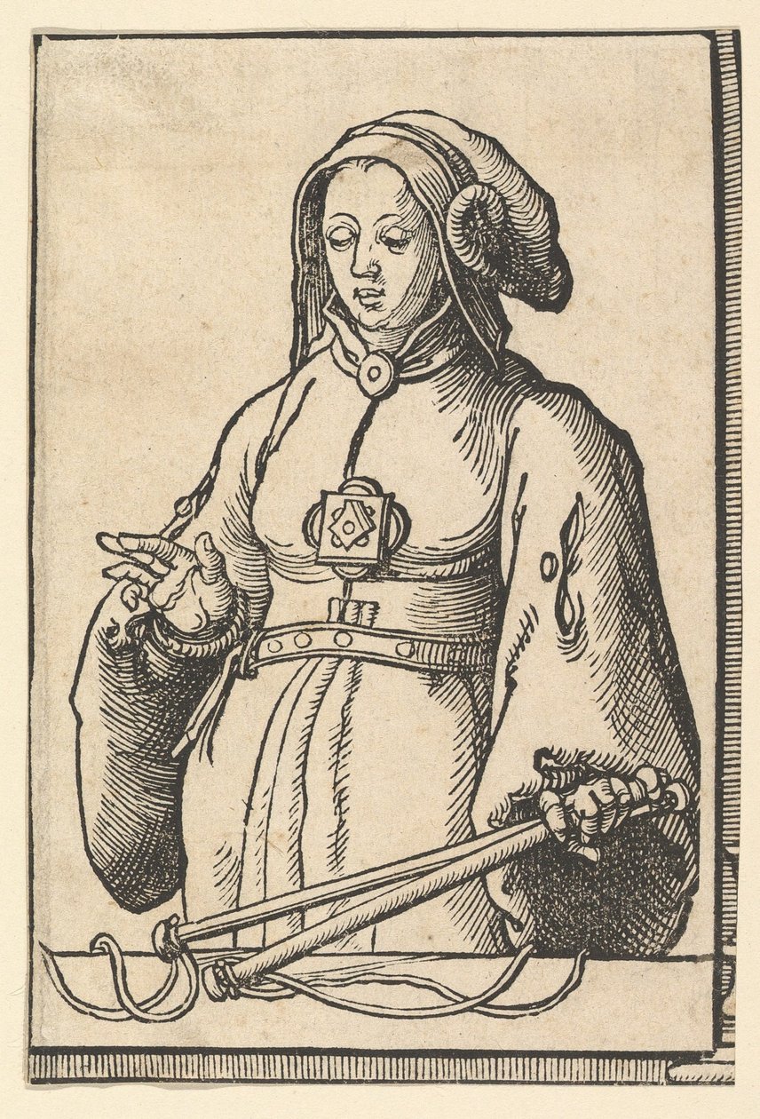 Agrypina Sybilla, z serii Sybille, ca. 1530. autorstwa Lucas van Leyden