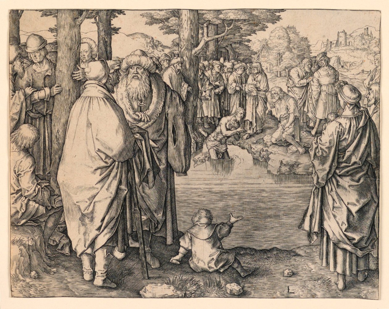 Chrzest Chrystusa autorstwa Lucas van Leyden