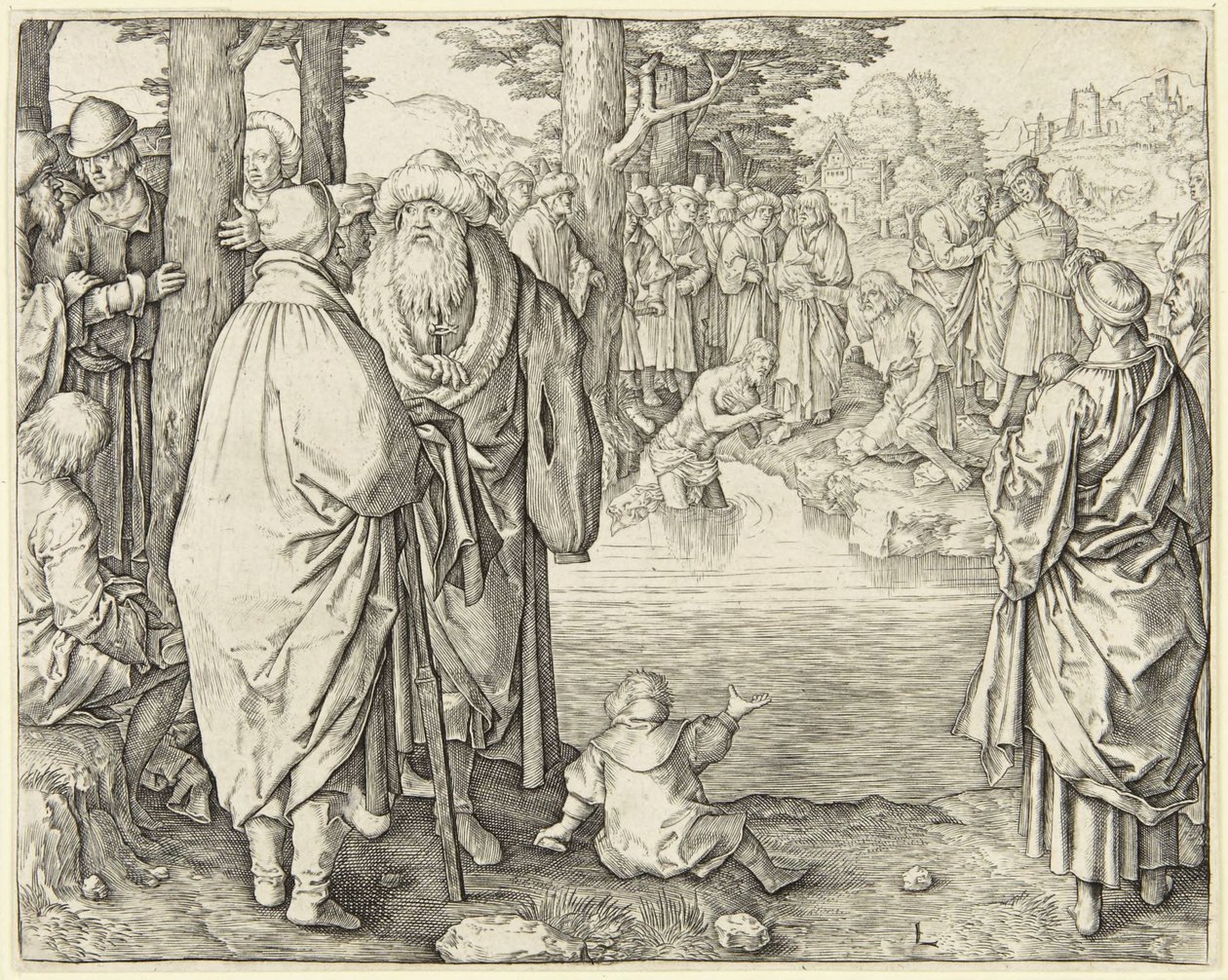 Chrzest Chrystusa autorstwa Lucas van Leyden
