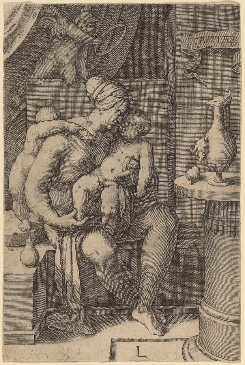 Caritas (charytatywna) autorstwa Lucas van Leyden