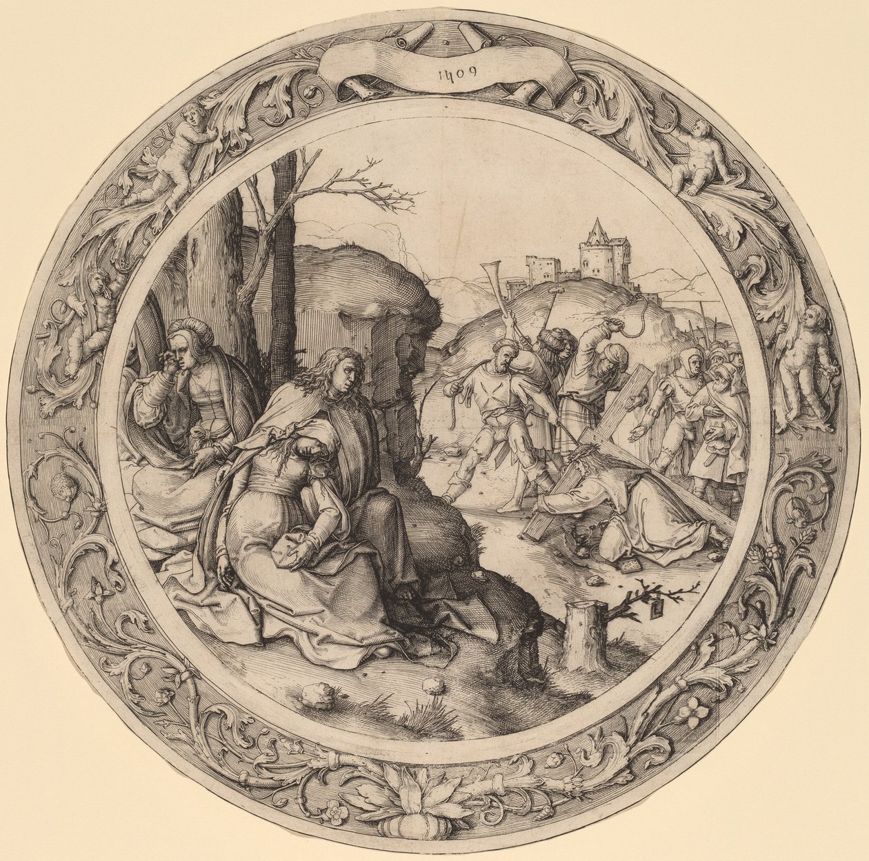Chrystus niosący krzyż autorstwa Lucas van Leyden