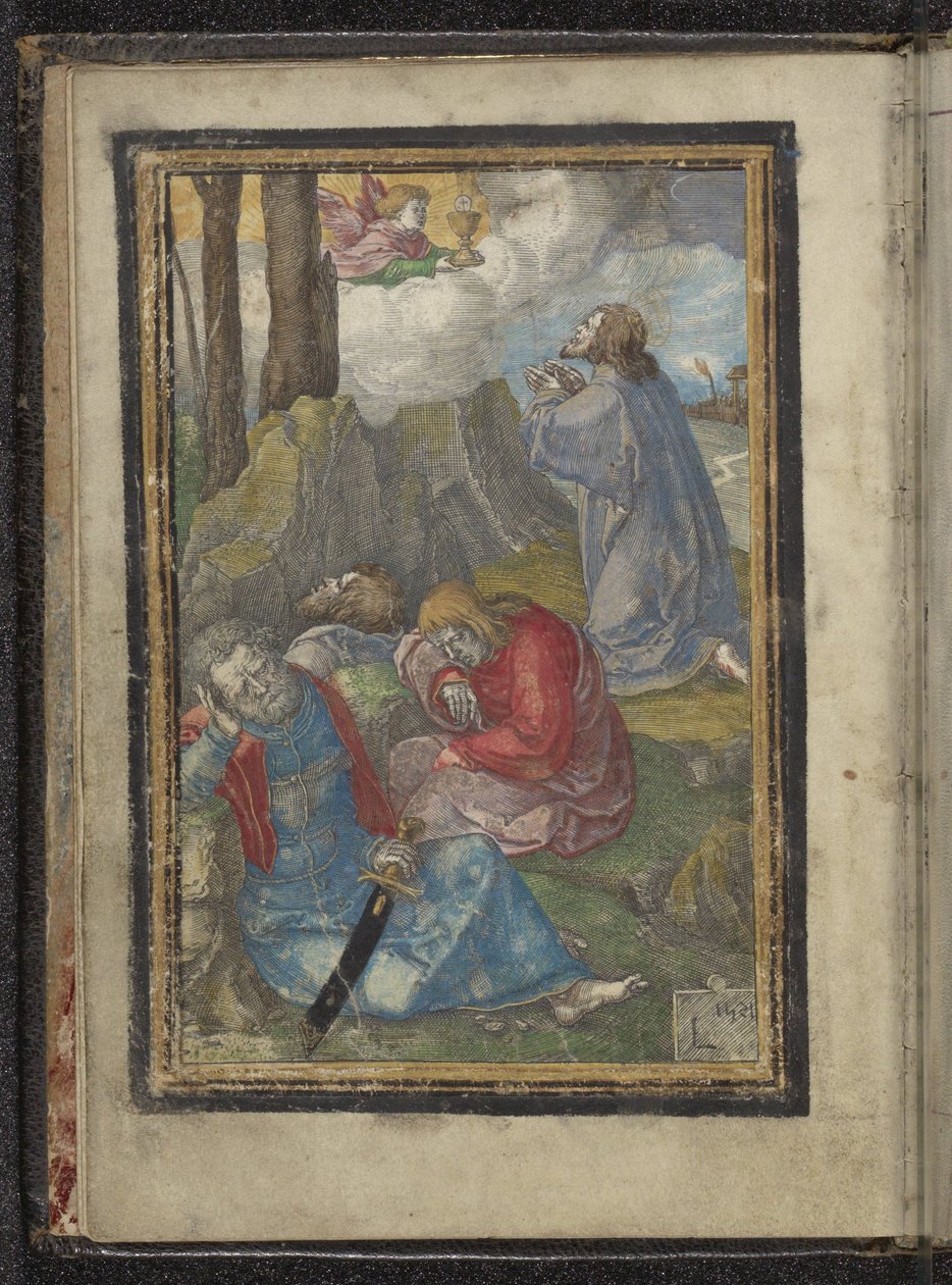 Chrystus na dworze Getsemani Męka Chrystusa (tytuł serii) autorstwa Lucas van Leyden