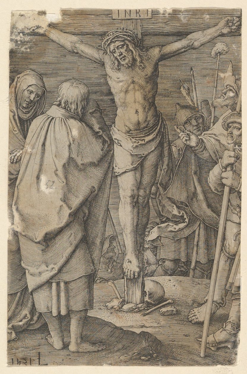Ukrzyżowanie, z serii „Pasja” autorstwa Lucas van Leyden