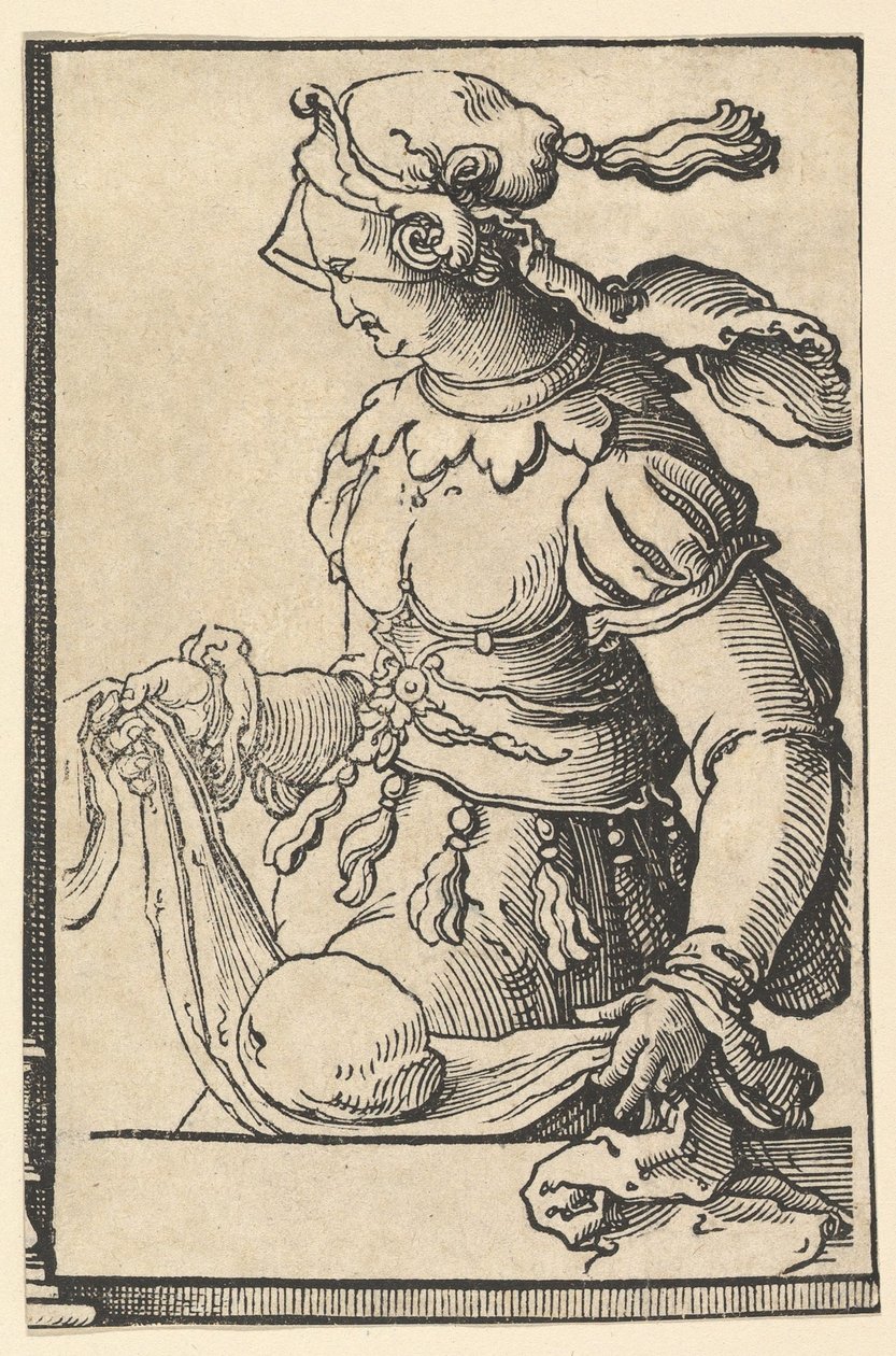 Sybilla kumejska, z cyklu Sybille, ok. 1930 r. 1530. autorstwa Lucas van Leyden