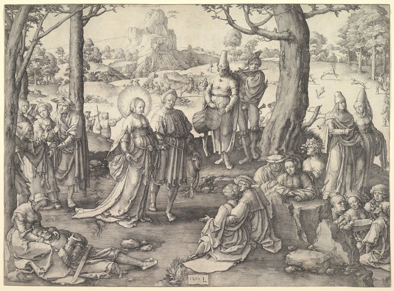 Taniec św. Marii Magdaleny autorstwa Lucas van Leyden