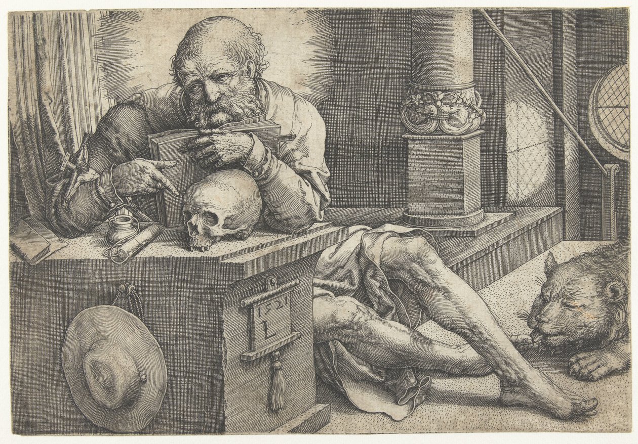 Święty Hieronim w swoim gabinecie autorstwa Lucas van Leyden
