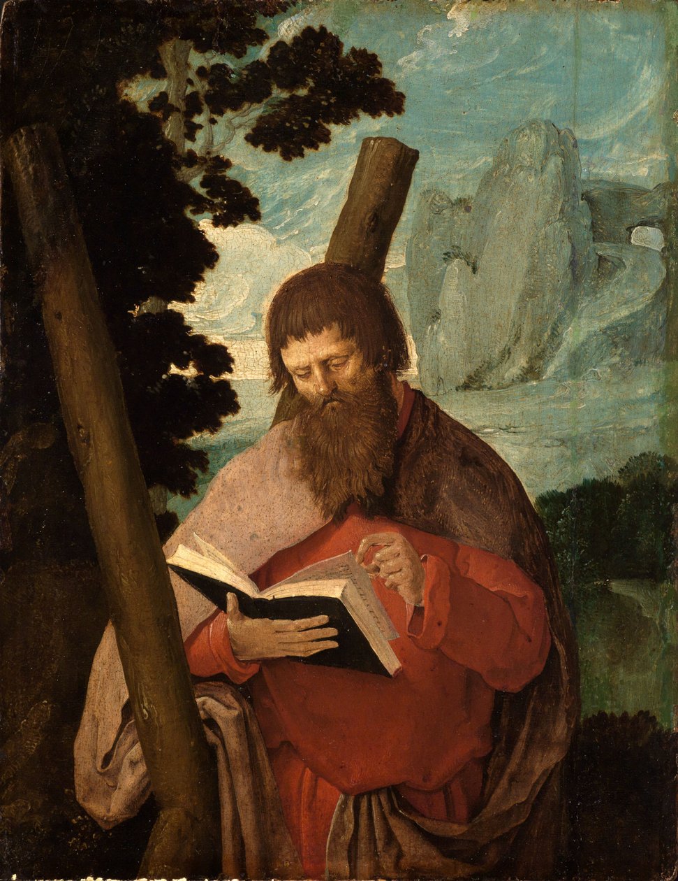 Święty Andrzej w półpostaci autorstwa Lucas van Leyden