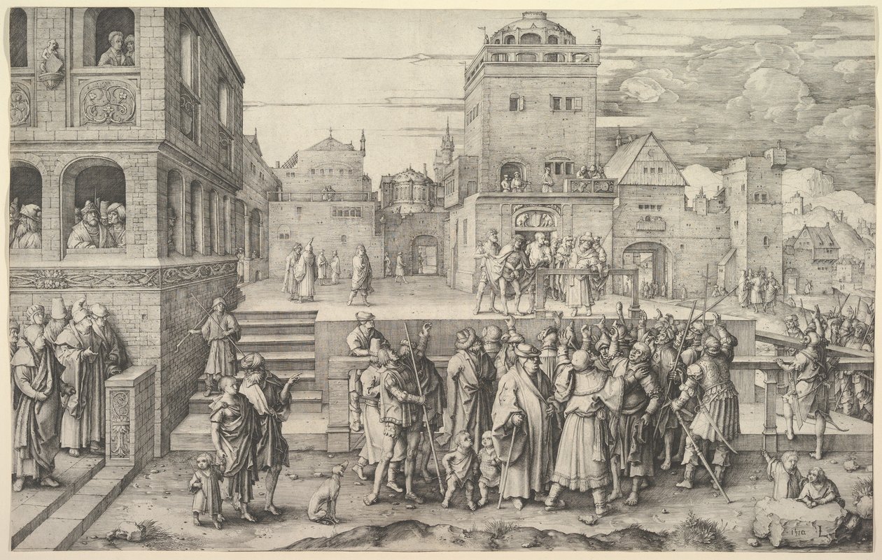 Spójrz na człowieka autorstwa Lucas van Leyden