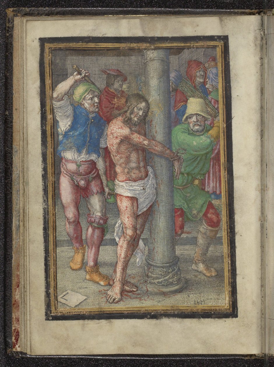 Chłosta Męka Chrystusa (tytuł serii) autorstwa Lucas van Leyden