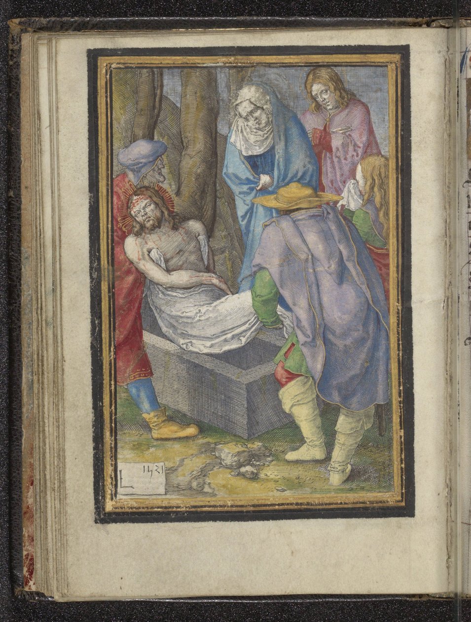 Złożenie do grobu Męka Chrystusa (tytuł serii) autorstwa Lucas van Leyden