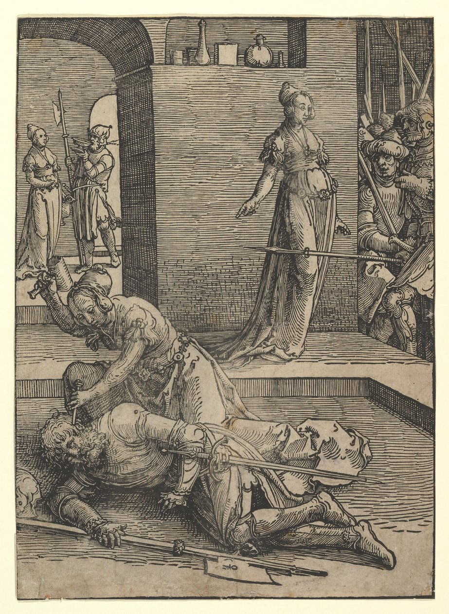 Jael Killing Sisera, bez ozdobnej ramy, 1517. autorstwa Lucas van Leyden