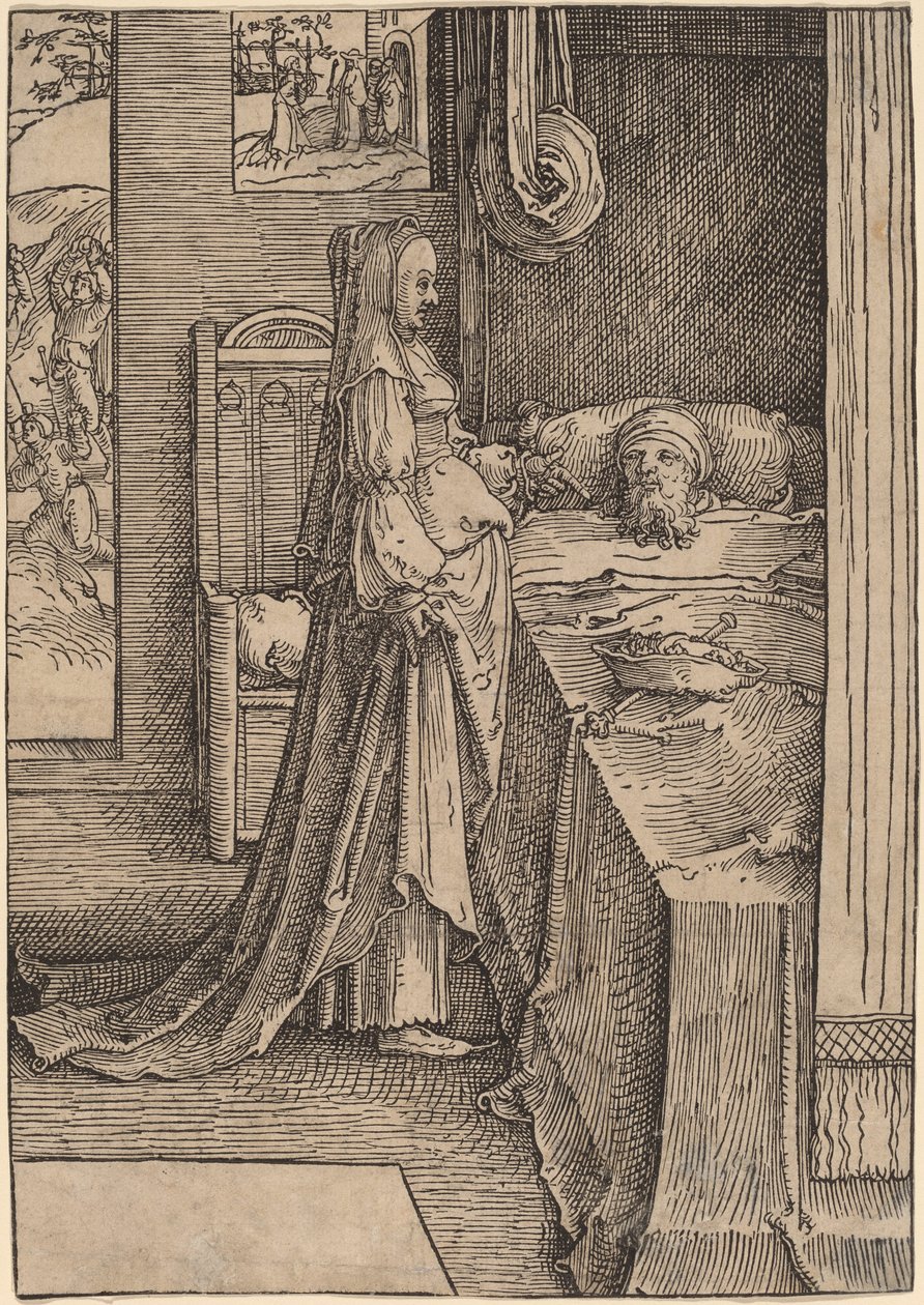 Izebel i Achab autorstwa Lucas van Leyden