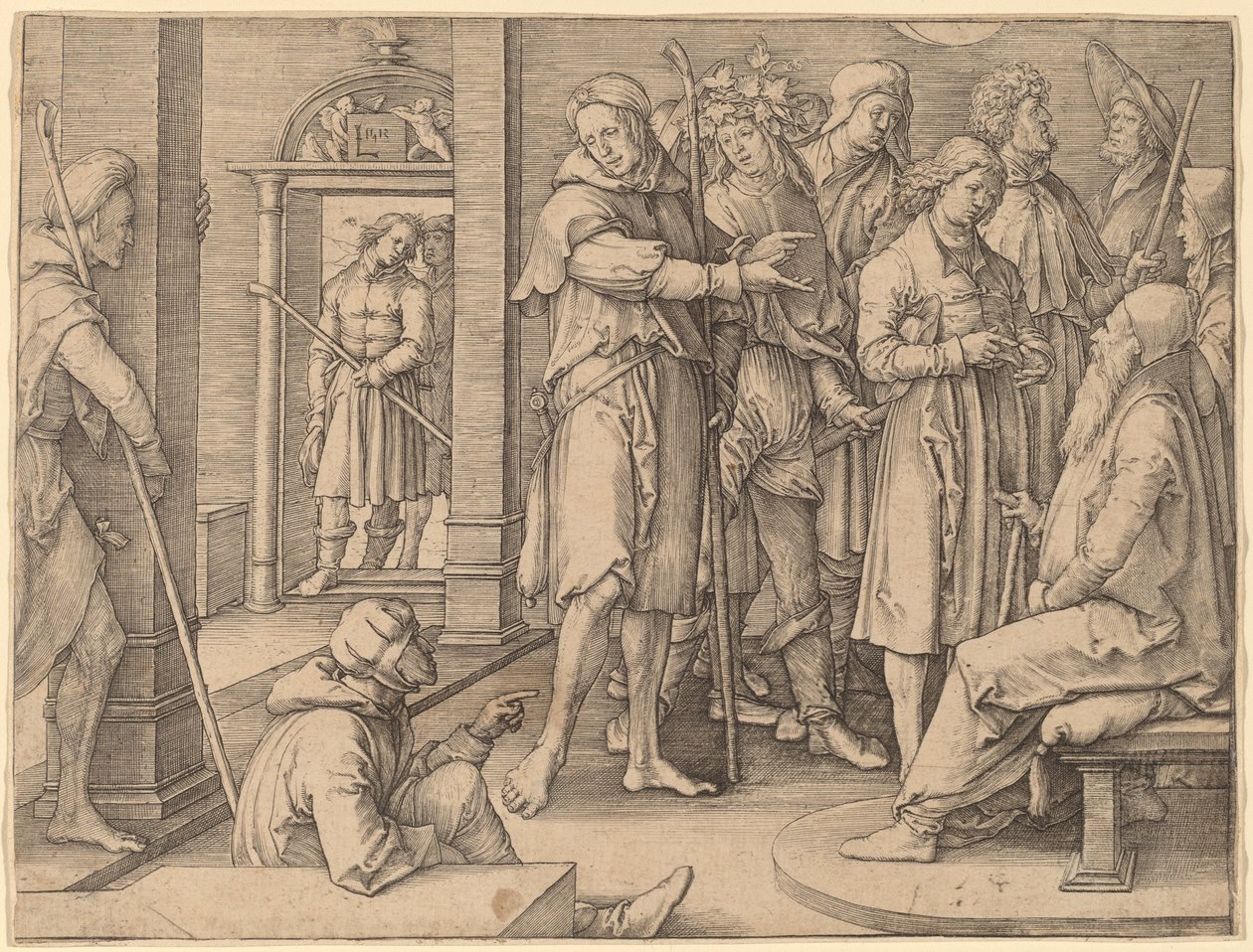 Józef tłumaczy Jakubowi swój sen autorstwa Lucas van Leyden