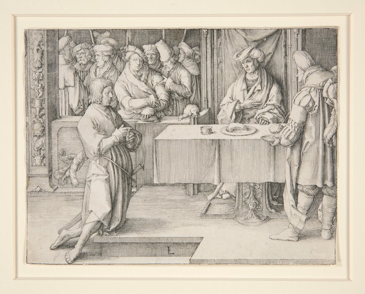 Józef tłumaczy faraona autorstwa Lucas van Leyden