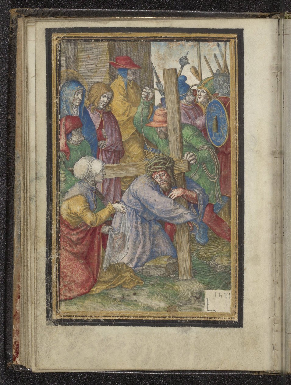 Łożysko krzyżowe Męka Chrystusa (tytuł serii) autorstwa Lucas van Leyden