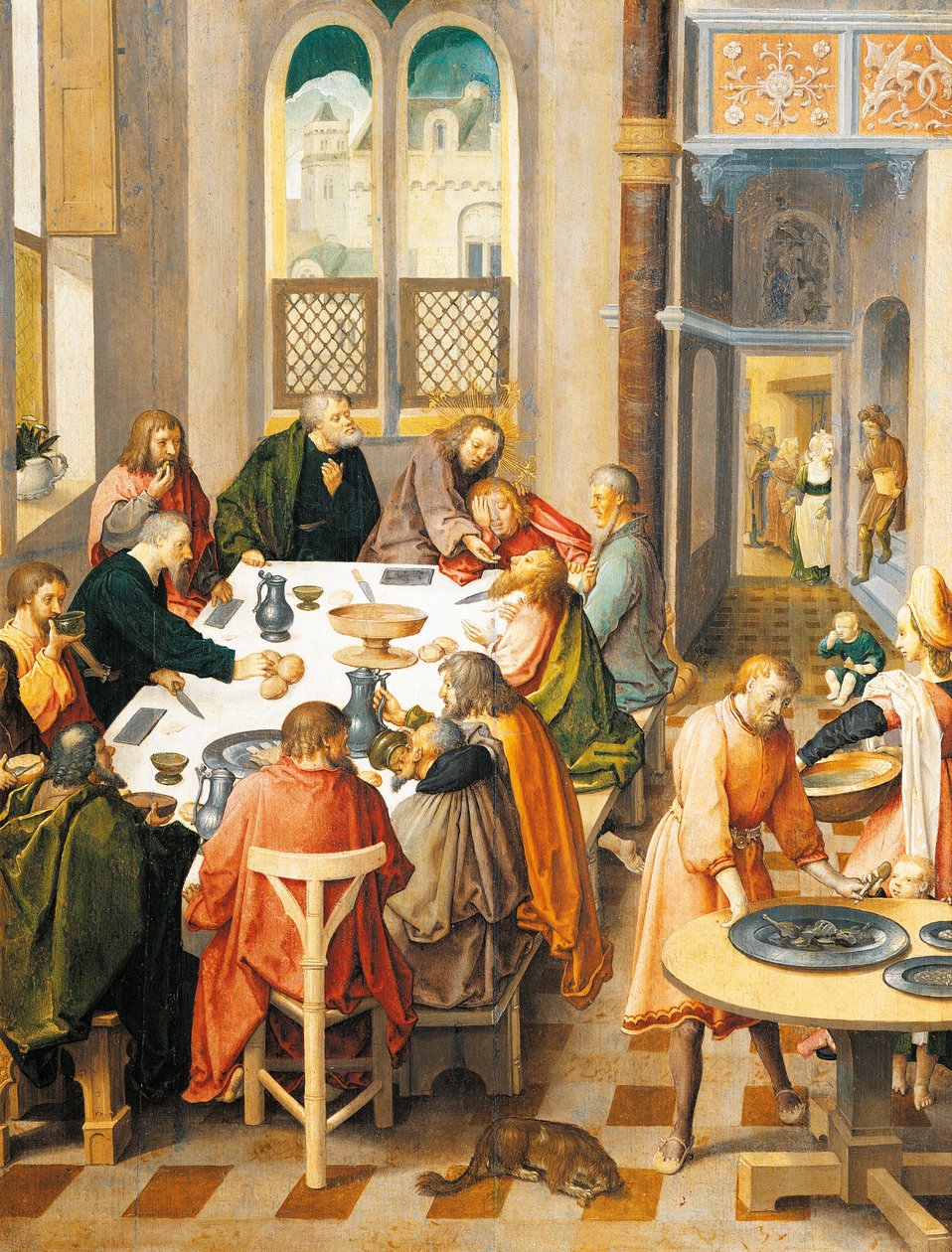 Ostatnia Wieczerza, autor Lucas van Leyden (ok. 1494-1533) autorstwa Lucas van Leyden