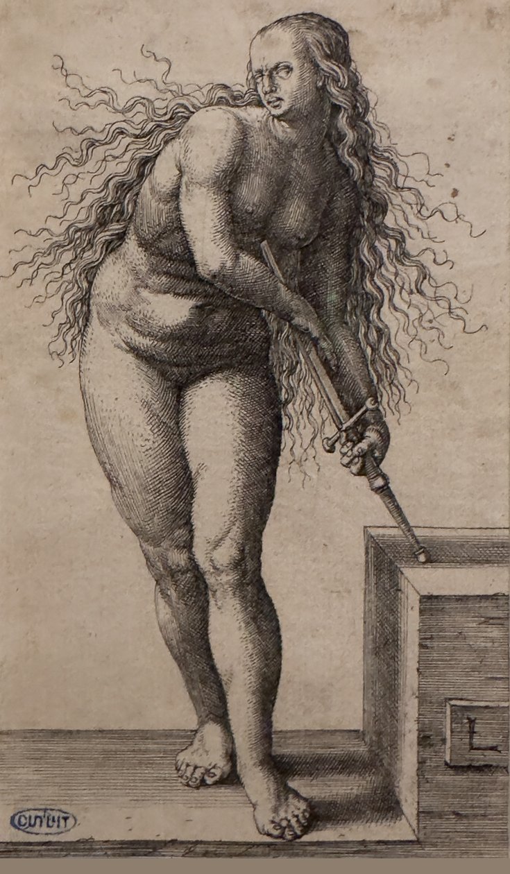 Samobójstwo Lukrecji, między 1514 a 1515 r. (rycina) autorstwa Lucas van Leyden