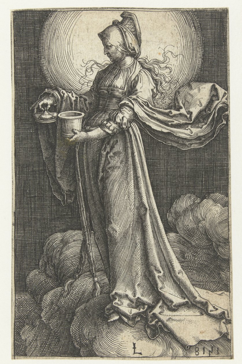 Maria Magdalena na chmurach Maria Magdalena in de wolken autorstwa Lucas van Leyden