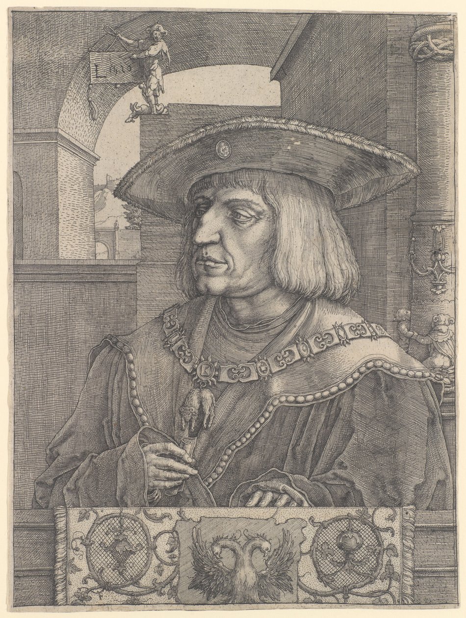 Maksymilian I autorstwa Lucas van Leyden