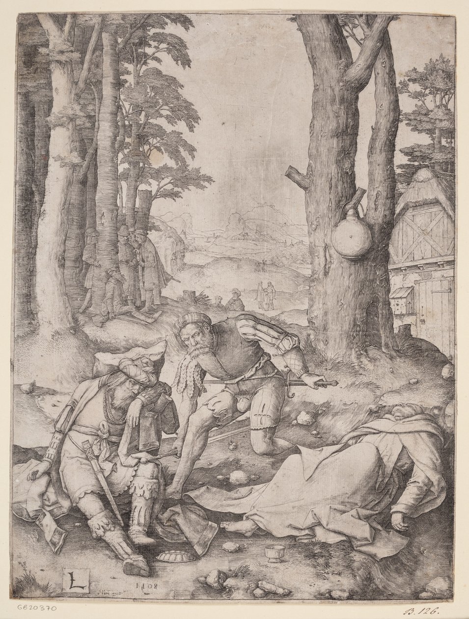 Mahomet i mnich Sergiusz autorstwa Lucas van Leyden