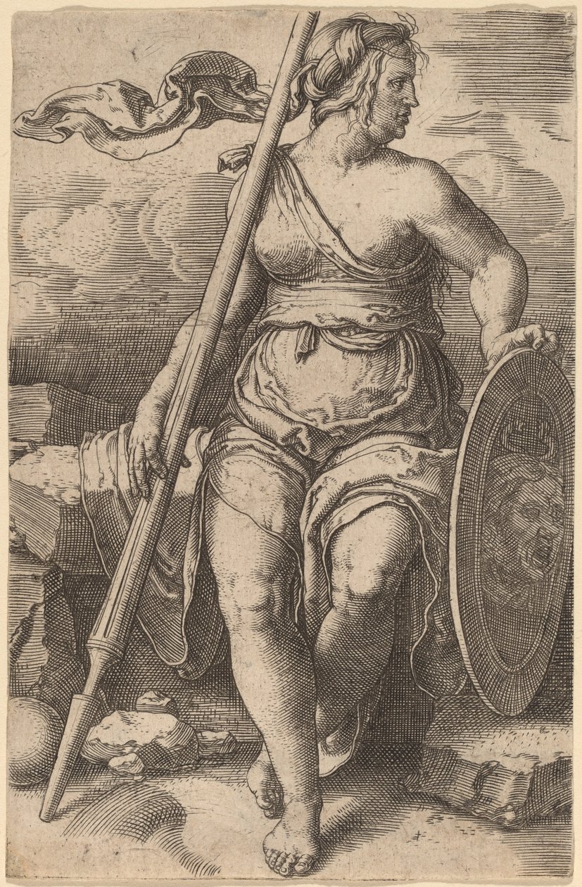 Pallas Atene autorstwa Lucas van Leyden