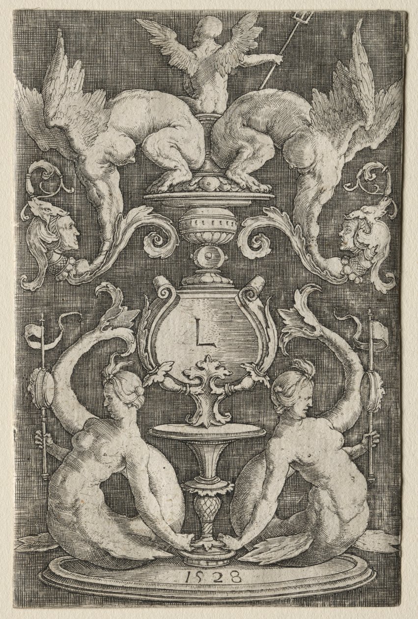 Panel ornamentu, 1528. autorstwa Lucas van Leyden