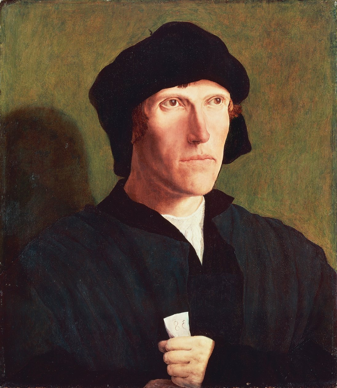 Portret 38-letniego mężczyzny, ok. 1521, autorstwa Lucasa van Leydena (1494 ok. 1533), olej na płótnie, 47x41 cm autorstwa Lucas van Leyden
