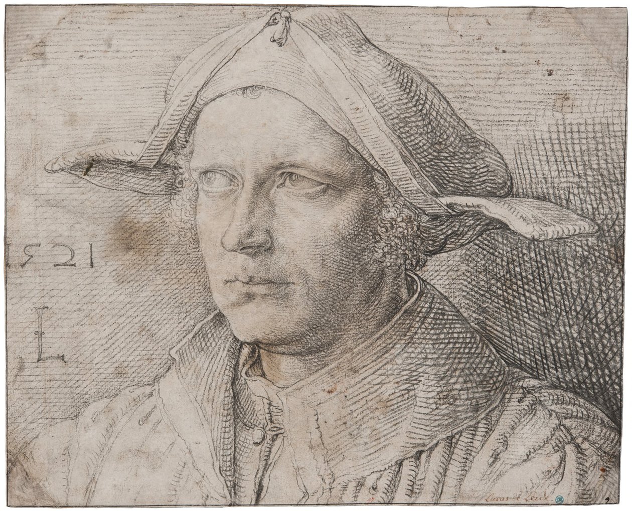 Portret młodego mężczyzny autorstwa Lucas van Leyden