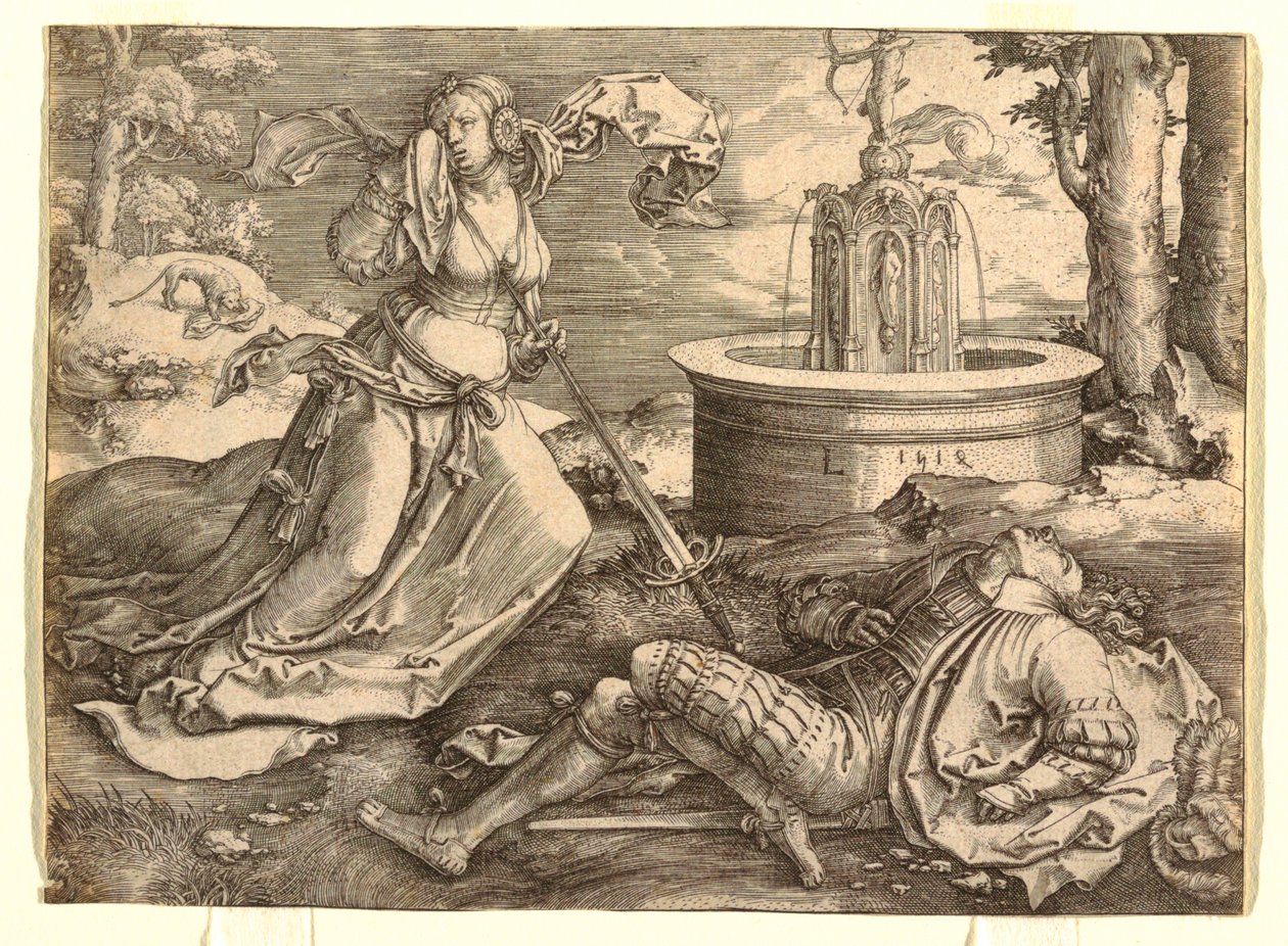 Pyramus i Thisbe autorstwa Lucas van Leyden
