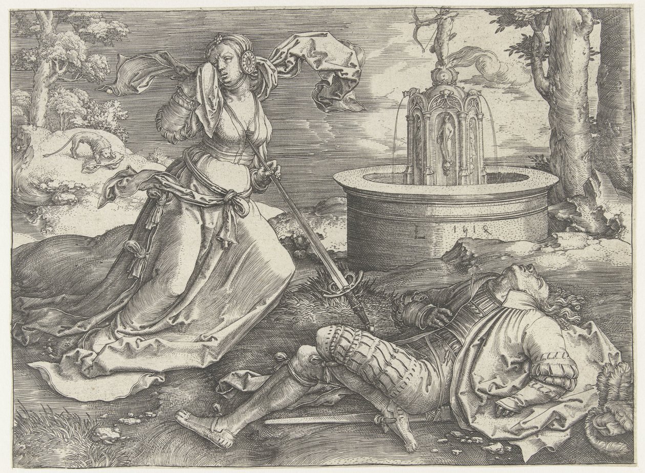 Pyramus i Thisbe autorstwa Lucas van Leyden