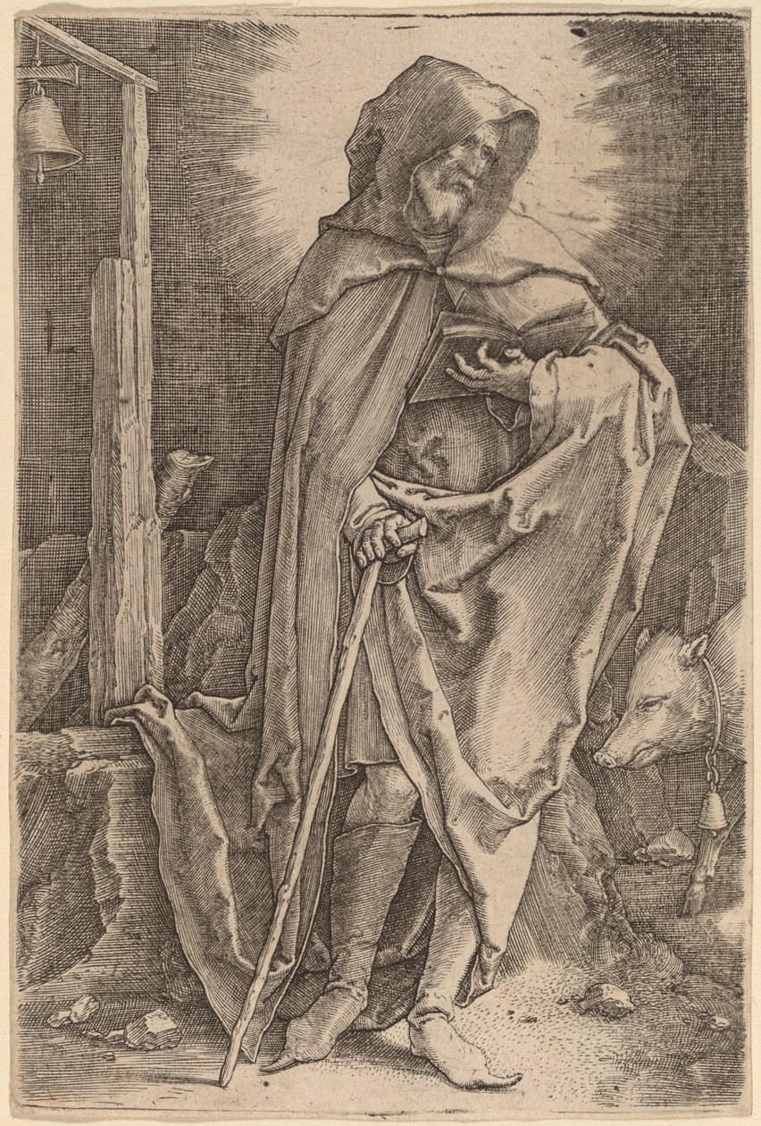 Święty Antoni autorstwa Lucas van Leyden
