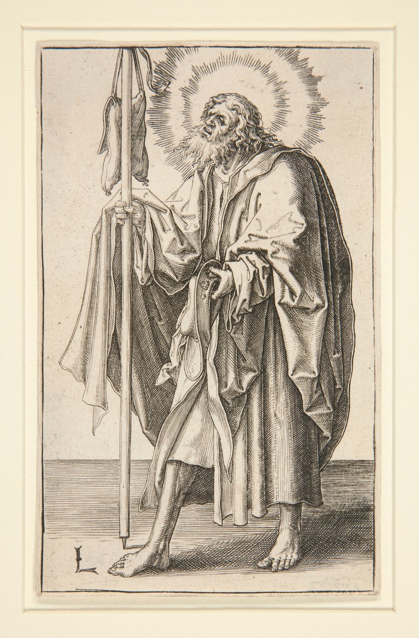 Św. Jakub Większy (lub Starszy) z serii: Chrystus i Apostołowie autorstwa Lucas van Leyden