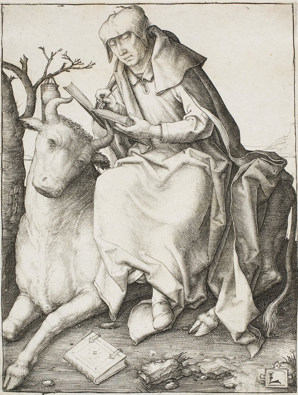 Św. Łukasz, ok.1508 autorstwa Lucas van Leyden