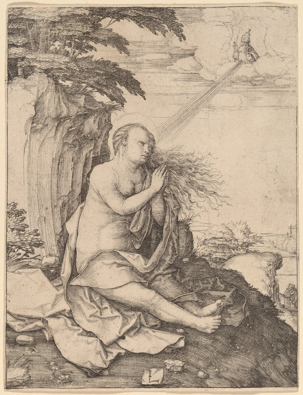 Święta Maria Magdalena na pustyni autorstwa Lucas van Leyden