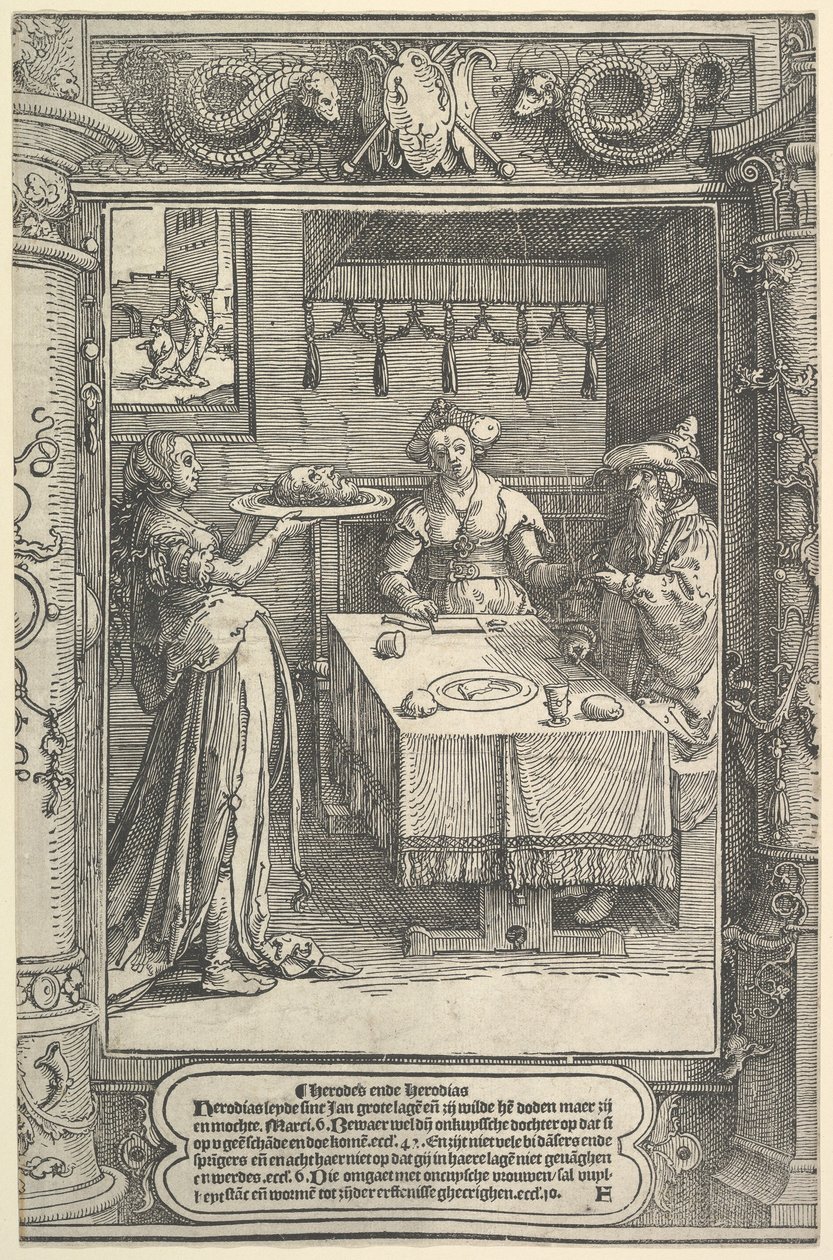 Salome z Głową Jana Chrzciciela, ca. 1517. autorstwa Lucas van Leyden