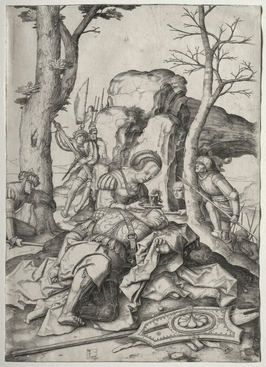 Samson i Dalila autorstwa Lucas van Leyden