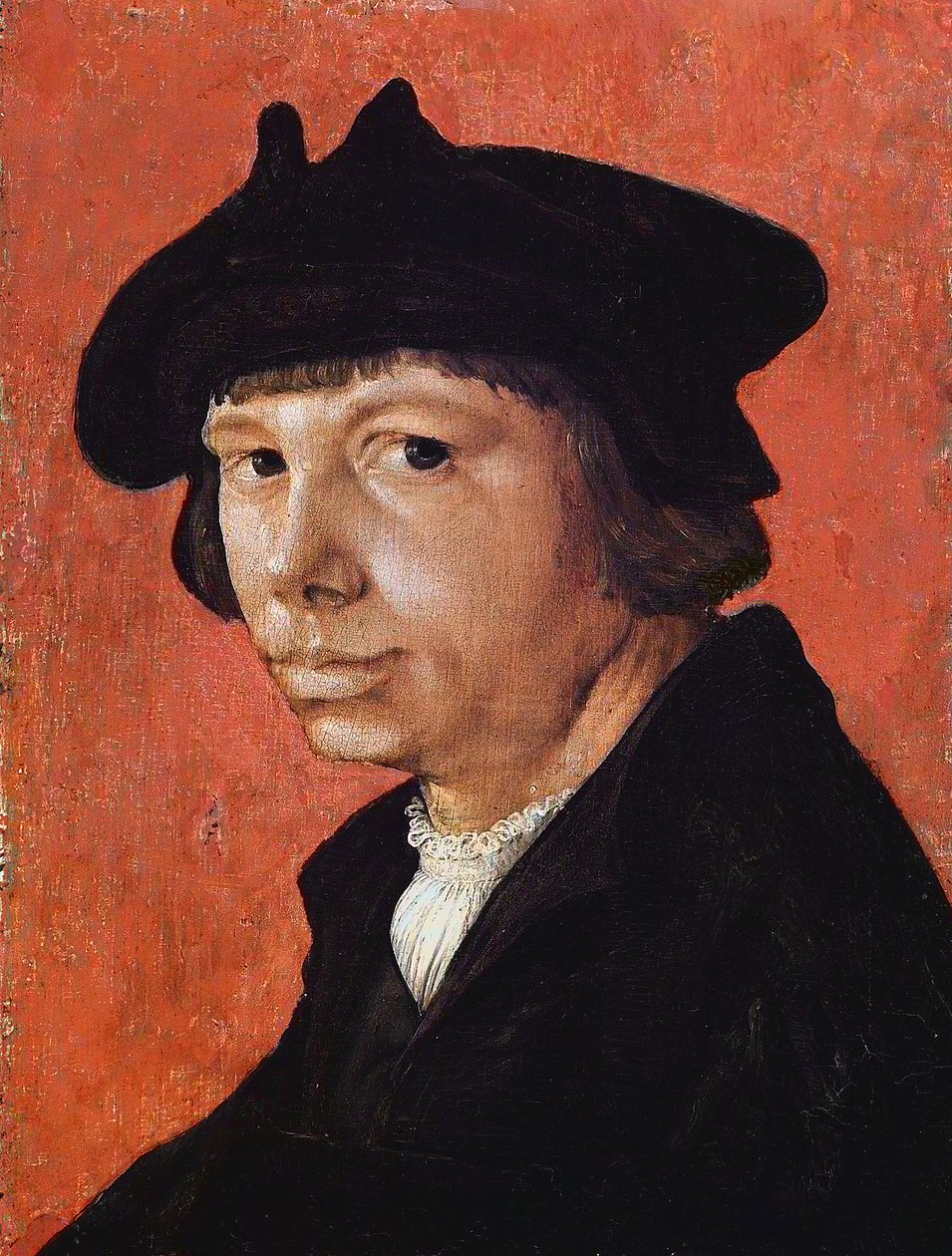 Autoportret - Peinture de Lucas van Leyden (1489/94-1533) (Lucas de Leyde, Lucas Huighensz ou Lucas Jacobsz)- 1525-1526 - Olej na desce - 28,9x21,4 cm - Herzog Anton Ulrich Museum, Brunszwik autorstwa Lucas van Leyden